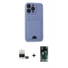 MARSİLYAN™- iPhone 14 Pro Max Kılıf Vadi Çizgi Prime - Şeffaf 360 Full Body Arka Koruyucu + Bilvis Titan Kamera Lens - GD