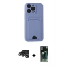 MARSİLYAN™- iPhone 14 Pro Max Kılıf Vadi Çizgi Prime - Şeffaf 360 Full Body Arka Koruyucu + Raze Metal Kamera Lens - GS