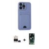 MARSİLYAN™- iPhone 14 Pro Max Kılıf Vadi Çizgi Prime - Şeffaf 360 Full Body Arka Koruyucu + Siyah Bilvis Titan Kamera Lens