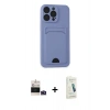 MARSİLYAN™- iPhone 14 Pro Max Kılıf Vadi Çizgi Prime - Şeffaf Pasifik Cam Ekran Koruyucu + Bilvis Titan Kamera Lens - DNMR
