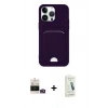 MARSİLYAN™- iPhone 14 Pro Max Kılıf Vadi Çizgi Prime - Şeffaf Pasifik Cam Ekran Koruyucu + Gold Bilvis Titan Kamera Lens