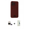 MARSİLYAN™- iPhone 14 Pro Max Kılıf Vadi Çizgi Prime - Şeffaf Pasifik Cam Ekran Koruyucu + Gold Bilvis Titan Kamera Lens