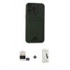 MARSİLYAN™- iPhone 14 Pro Max Kılıf Vadi Çizgi Prime - Şeffaf Pasifik Cam Ekran Koruyucu + Gold Bilvis Titan Kamera Lens