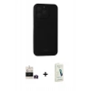 MARSİLYAN™- iPhone 14 Pro Max Kılıf Vadi Çizgi Prime - Şeffaf Pasifik Cam Ekran Koruyucu + Gold Bilvis Titan Kamera Lens