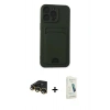 MARSİLYAN™- iPhone 14 Pro Max Kılıf Vadi Çizgi Prime - Şeffaf Pasifik Cam Ekran Koruyucu + Gold Raze Metal Kamera Lens