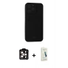 MARSİLYAN™- iPhone 14 Pro Max Kılıf Vadi Çizgi Prime - Şeffaf Pasifik Cam Ekran Koruyucu + PVD Metal Kamera Lens - TU