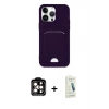 MARSİLYAN™- iPhone 14 Pro Max Kılıf Vadi Çizgi Prime - Şeffaf Pasifik Cam Ekran Koruyucu + PVD Metal Kamera Lens - TU