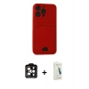 MARSİLYAN™- iPhone 14 Pro Max Kılıf Vadi Çizgi Prime - Şeffaf Pasifik Cam Ekran Koruyucu + PVD Metal Kamera Lens - TU