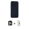 MARSİLYAN™- iPhone 14 Pro Max Kılıf Vadi Çizgi Prime - Şeffaf Pasifik Cam Ekran Koruyucu + PVD Metal Kamera Lens - TU