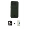 MARSİLYAN™- iPhone 14 Pro Max Kılıf Vadi Çizgi Prime - Şeffaf Pasifik Cam Ekran Koruyucu + PVD Metal Kamera Lens - TU