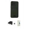 MARSİLYAN™- iPhone 14 Pro Max Kılıf Vadi Çizgi Prime - Şeffaf Pasifik Cam Ekran Koruyucu + Raze Metal Kamera Lens - GS