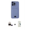 MARSİLYAN™- iPhone 14 Pro Max Kılıf Vadi Çizgi Prime - Şeffaf Pasifik Cam Ekran Koruyucu + Bilvis Titan Kamera Lens - SH