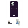 MARSİLYAN™- iPhone 14 Pro Max Kılıf Vadi Çizgi Prime - Şeffaf Royal Nano Ekran Koruyucu + Bilvis Titan Kamera Lens - GS