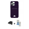 MARSİLYAN™- iPhone 14 Pro Max Kılıf Vadi Çizgi Prime - Şeffaf Royal Nano Ekran Koruyucu + Raze Metal Kamera Lens - GS