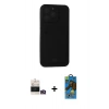 MARSİLYAN™- iPhone 14 Pro Max Kılıf Vadi Çizgi Prime - Siyah 18D Cam Ekran Koruyucu + Bilvis Titan Kamera Lens - GD