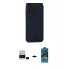 MARSİLYAN™- iPhone 14 Pro Max Kılıf Vadi Çizgi Prime - Siyah 18D Cam Ekran Koruyucu + Derin Mor Bilvis Titan Kamera Lens