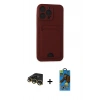 MARSİLYAN™- iPhone 14 Pro Max Kılıf Vadi Çizgi Prime - Siyah 18D Cam Ekran Koruyucu + Raze Metal Kamera Lens - GD