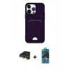 MARSİLYAN™- iPhone 14 Pro Max Kılıf Vadi Çizgi Prime - Siyah 18D Cam Ekran Koruyucu + Raze Metal Kamera Lens - GD