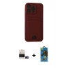 MARSİLYAN™- iPhone 14 Pro Max Kılıf Vadi Çizgi Prime - Siyah 18D Cam Ekran Koruyucu + Bilvis Titan Kamera Lens - GS