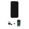 MARSİLYAN™- iPhone 14 Pro Max Kılıf Vadi Çizgi Prime - Siyah 360 Mat Full Body Arka Koruyucu + Bilvis Titan Kamera Lens - SH