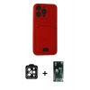 MARSİLYAN™- iPhone 14 Pro Max Kılıf Vadi Çizgi Prime - Siyah 360 Mat Full Body Arka Koruyucu + PVD Metal Kamera Lens - TU