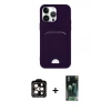 MARSİLYAN™- iPhone 14 Pro Max Kılıf Vadi Çizgi Prime - Siyah 360 Mat Full Body Arka Koruyucu + PVD Metal Kamera Lens - TU