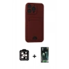 MARSİLYAN™- iPhone 14 Pro Max Kılıf Vadi Çizgi Prime - Siyah 360 Mat Full Body Arka Koruyucu + PVD Metal Kamera Lens - TU