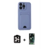 MARSİLYAN™- iPhone 14 Pro Max Kılıf Vadi Çizgi Prime - Siyah 360 Mat Full Body Arka Koruyucu + PVD Metal Kamera Lens - TU