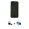 MARSİLYAN™- iPhone 14 Pro Max Kılıf Vadi Çizgi Prime - Siyah 3D Antistatik Cam Ekran Koruyucu + Bilvis Titan Kamera Lens - SH