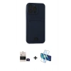 MARSİLYAN™- iPhone 14 Pro Max Kılıf Vadi Çizgi Prime - Siyah 3D Antistatik Cam Ekran Koruyucu + Bilvis Titan Kamera Lens - SH