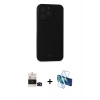 MARSİLYAN™- iPhone 14 Pro Max Kılıf Vadi Çizgi Prime - Siyah 3D Antistatik Cam Ekran Koruyucu + Bilvis Titan Kamera Lens - SH