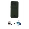 MARSİLYAN™- iPhone 14 Pro Max Kılıf Vadi Çizgi Prime - Siyah 3D Antistatik Cam Ekran Koruyucu + Bilvis Titan Kamera Lens - DNMR