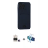 MARSİLYAN™- iPhone 14 Pro Max Kılıf Vadi Çizgi Prime - Siyah 3D Antistatik Cam Ekran Koruyucu + Bilvis Titan Kamera Lens - GS