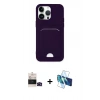 MARSİLYAN™- iPhone 14 Pro Max Kılıf Vadi Çizgi Prime - Siyah 3D Antistatik Cam Ekran Koruyucu + Bilvis Titan Kamera Lens - SH