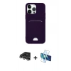 MARSİLYAN™- iPhone 14 Pro Max Kılıf Vadi Çizgi Prime - Siyah 3D Antistatik Cam Ekran Koruyucu + Raze Metal Kamera Lens - GS