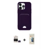 MARSİLYAN™- iPhone 14 Pro Max Kılıf Vadi Çizgi Prime - Siyah 6D Mat Seramik Hayalet Nano Ekran Koruyucu + Bilvis Titan Kamera Lens - DNMR