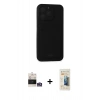 MARSİLYAN™- iPhone 14 Pro Max Kılıf Vadi Çizgi Prime - Siyah 6D Mat Seramik Hayalet Nano Ekran Koruyucu + Bilvis Titan Kamera Lens - GS