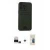 MARSİLYAN™- iPhone 14 Pro Max Kılıf Vadi Çizgi Prime - Siyah 6D Mat Seramik Hayalet Nano Ekran Koruyucu + Bilvis Titan Kamera Lens - GS