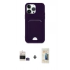 MARSİLYAN™- iPhone 14 Pro Max Kılıf Vadi Çizgi Prime - Siyah 6D Mat Seramik Hayalet Nano Ekran Koruyucu + Bilvis Titan Kamera Lens - GS