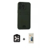 MARSİLYAN™- iPhone 14 Pro Max Kılıf Vadi Çizgi Prime - Siyah 6D Mat Seramik Hayalet Nano Ekran Koruyucu + PVD Metal Kamera Lens - TU