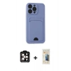 MARSİLYAN™- iPhone 14 Pro Max Kılıf Vadi Çizgi Prime - Siyah 6D Mat Seramik Hayalet Nano Ekran Koruyucu + PVD Metal Kamera Lens - TU