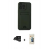 MARSİLYAN™- iPhone 14 Pro Max Kılıf Vadi Çizgi Prime - Siyah 6D Mat Seramik Hayalet Nano Ekran Koruyucu + Raze Metal Kamera Lens - GS