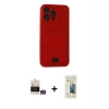 MARSİLYAN™- iPhone 14 Pro Max Kılıf Vadi Çizgi Prime - Siyah 6D Mat Seramik Hayalet Nano Ekran Koruyucu + Bilvis Titan Kamera Lens - GS
