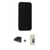 MARSİLYAN™- iPhone 14 Pro Max Kılıf Vadi Çizgi Prime - Siyah 6D Mat Seramik Hayalet Nano Ekran Koruyucu + Raze Metal Kamera Lens - GS