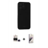 MARSİLYAN™- iPhone 14 Pro Max Kılıf Vadi Çizgi Prime - Siyah Bilvis 3D Mat Cam Ekran Koruyucu + Bilvis Titan Kamera Lens - DNMR