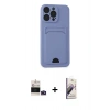 MARSİLYAN™- iPhone 14 Pro Max Kılıf Vadi Çizgi Prime - Siyah Bilvis 3D Mat Cam Ekran Koruyucu + Bilvis Titan Kamera Lens - DNMR