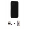 MARSİLYAN™- iPhone 14 Pro Max Kılıf Vadi Çizgi Prime - Siyah Bilvis 3D Mat Cam Ekran Koruyucu + Bilvis Titan Kamera Lens - GD