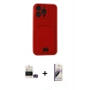 MARSİLYAN™- iPhone 14 Pro Max Kılıf Vadi Çizgi Prime - Siyah Bilvis 3D Mat Cam Ekran Koruyucu + Bilvis Titan Kamera Lens - GD