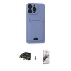 MARSİLYAN™- iPhone 14 Pro Max Kılıf Vadi Çizgi Prime - Siyah Bilvis 3D Mat Cam Ekran Koruyucu + Raze Metal Kamera Lens - GD