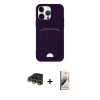 MARSİLYAN™- iPhone 14 Pro Max Kılıf Vadi Çizgi Prime - Siyah Bilvis 3D Mat Cam Ekran Koruyucu + Raze Metal Kamera Lens - GD